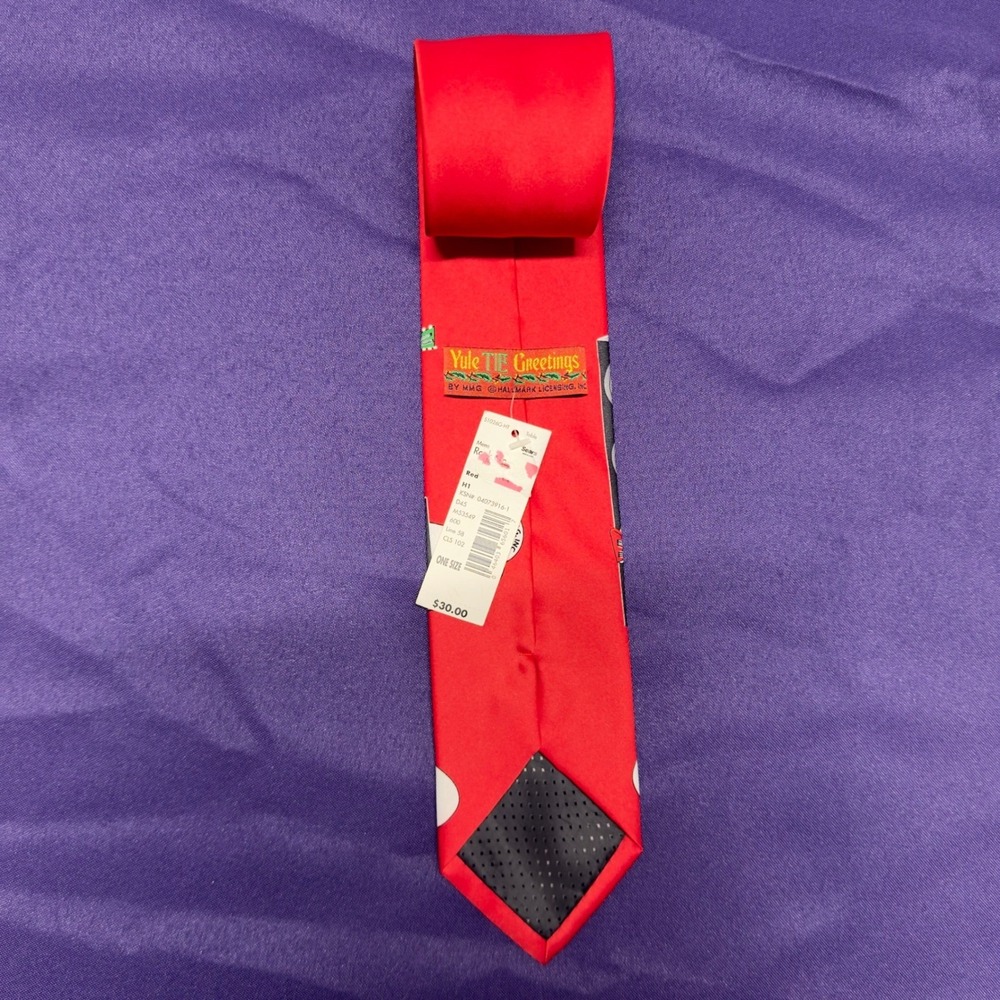 Hallmark Mens Christmas Tie Rock On Band Holiday Novelty Necktie Yule Greetings - Picture 2 of 5